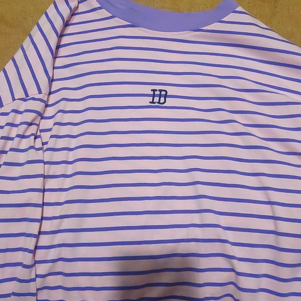 SHEIN Pink and Purple Striped Top